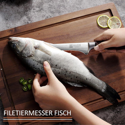 Premium Filetiermesser 15 cm Kochmesser Klinge Küchenmesser