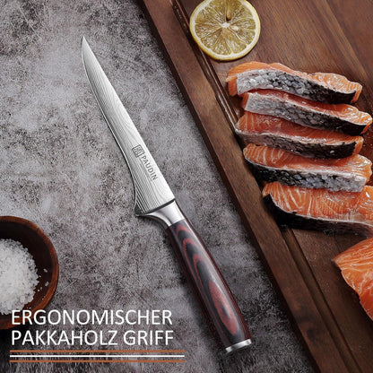 Premium Filetiermesser 15 cm Kochmesser Klinge Küchenmesser