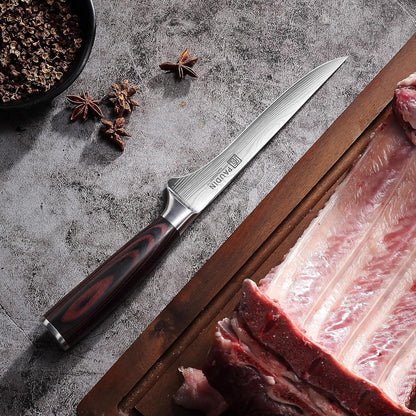 Premium Filetiermesser 15 cm Kochmesser Klinge Küchenmesser