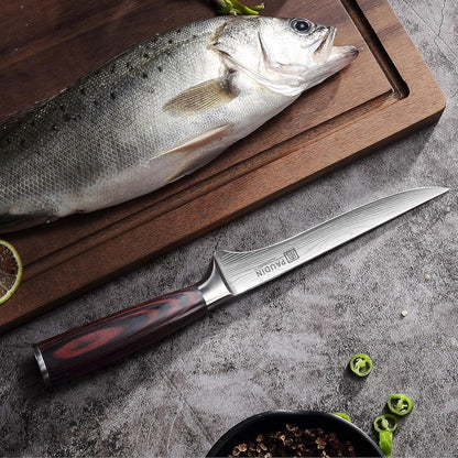 Premium Filetiermesser 15 cm Kochmesser Klinge Küchenmesser