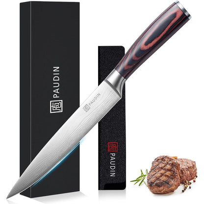 Premium Fleischmesser Küchenmesser 20 cm mit Holzgriff