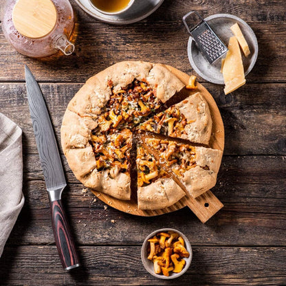 Premium Fleischmesser Küchenmesser 20 cm mit Holzgriff