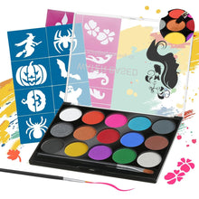 Gesichtsfarbe Set 15 Farben Profi Karneval Kinderschminke