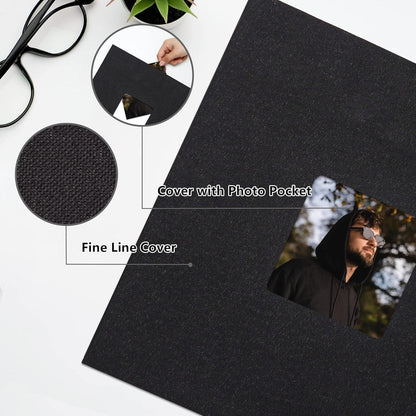 Selbstklebendes Fotoalbum mit Leineneinband und 40 Seiten