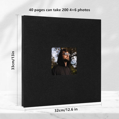 Selbstklebendes Fotoalbum mit Leineneinband und 40 Seiten