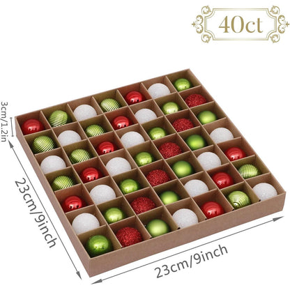 Valery Madelyn Weihnachtskugeln Set 49 Stück Rot Grün