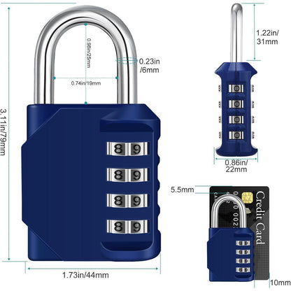Zahlenschloss mit 4-stelliger Kombination für Fitnessstudio