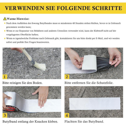 Wasserdichtes Butyl Klebeband 5cm x 5m für Reparaturen