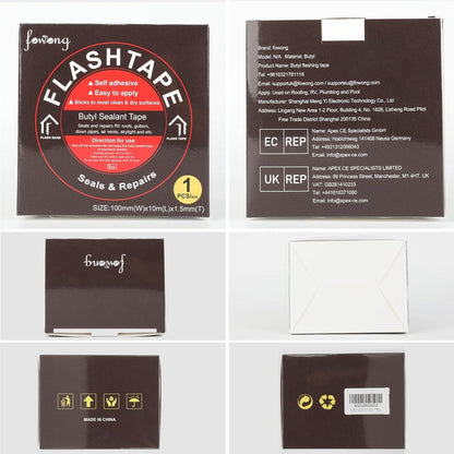 fowong Wasserdichtes Butylklebeband 5cm x 5m - Reparatur & Abdichtung