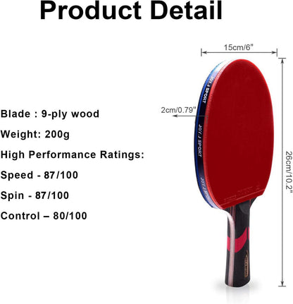 Tischtennisschläger für Zwischenspieler und Fortgeschrittene, ITTF Genehmigt