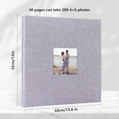 Fotoalbum zum Selbstgestalten und Einkleben, groß mit 40 weißen Seiten
