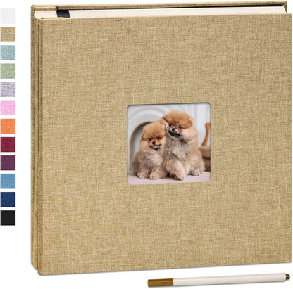 Selbstklebendes Fotoalbum 10x15 mit Leinencover und 40 weißen Seiten