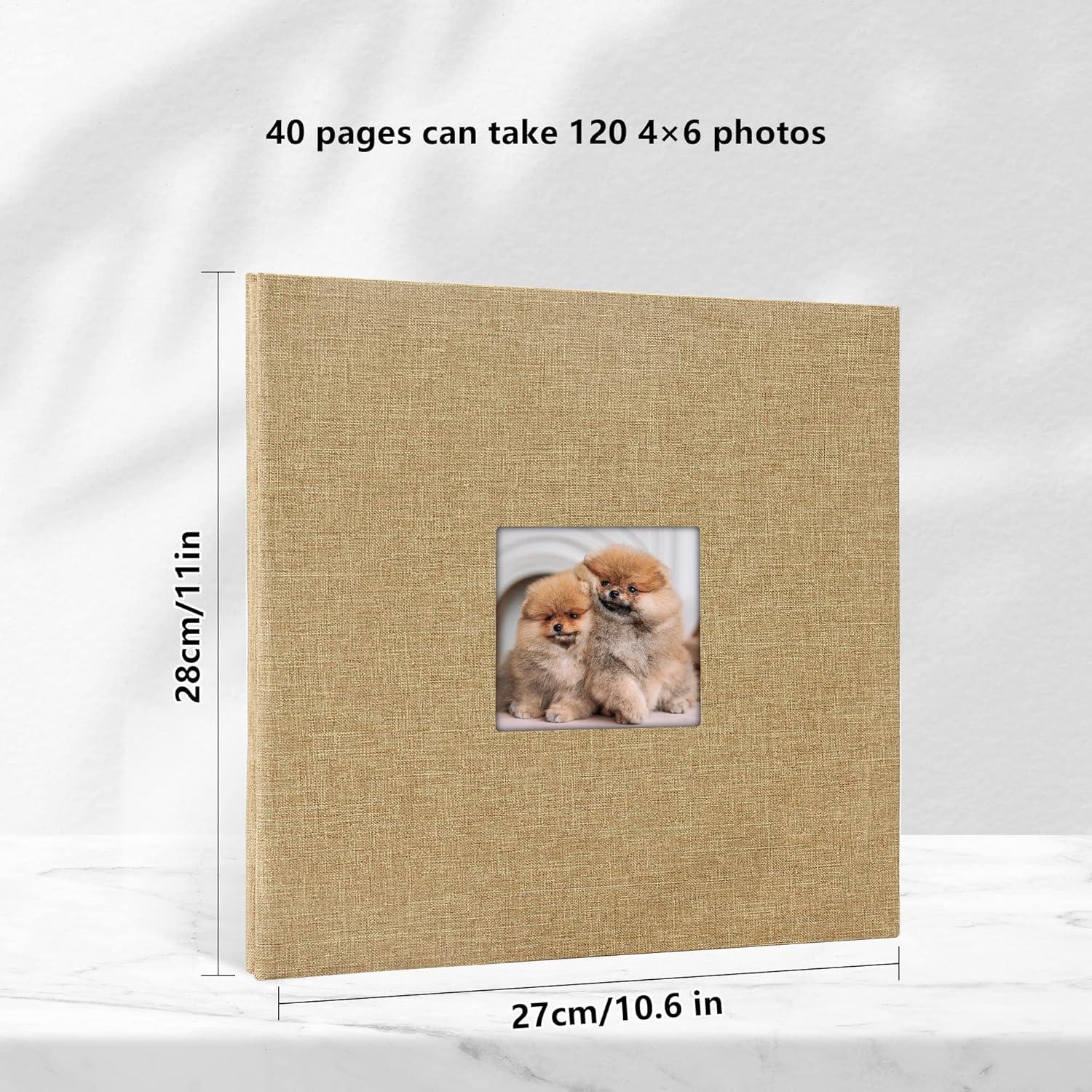 Selbstklebendes Fotoalbum 10x15 mit Leinencover und 40 weißen Seiten