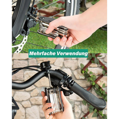 Fahrrad Multitool 16-in-1 Reparatur Werkzeug Set mit