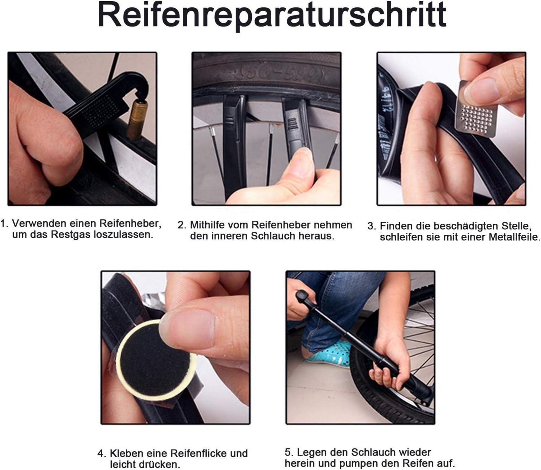 Fahrrad Multitool 16-in-1 Reparatur Werkzeug Set mit Satteltasche