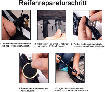 Fahrrad Multitool 16-in-1 Reparatur Werkzeug Set mit Satteltasche