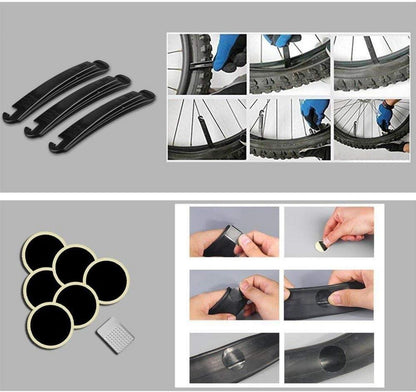 Fahrrad Multitool Set 16-in-1 mit Reifenheber und Satteltasche