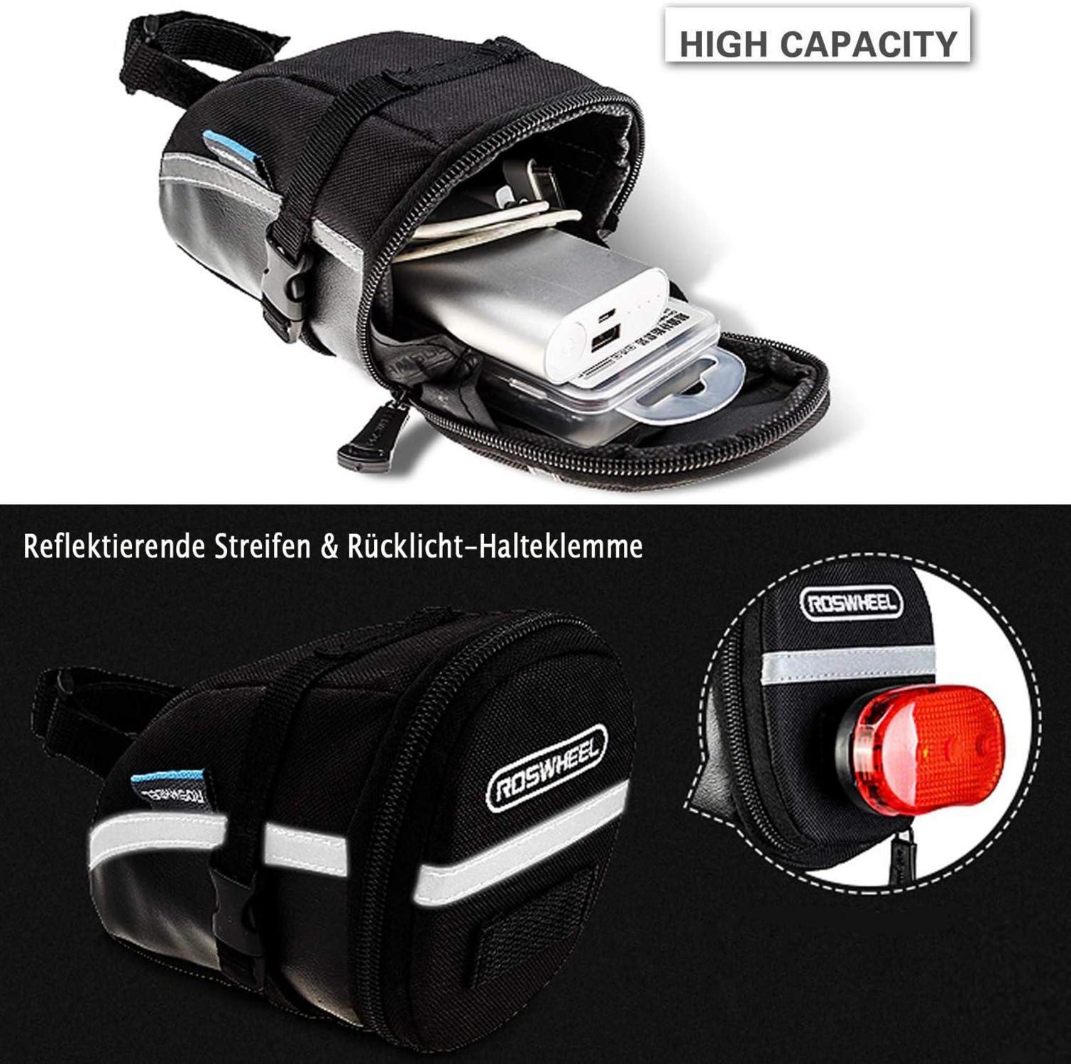 Fahrrad Multitool 16-in-1 Set mit Reifenheber und Satteltasche