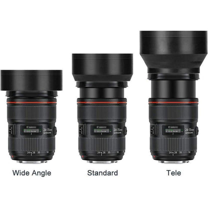 55mm Gegenlichtblende Gummi für Canon Nikon Sony
