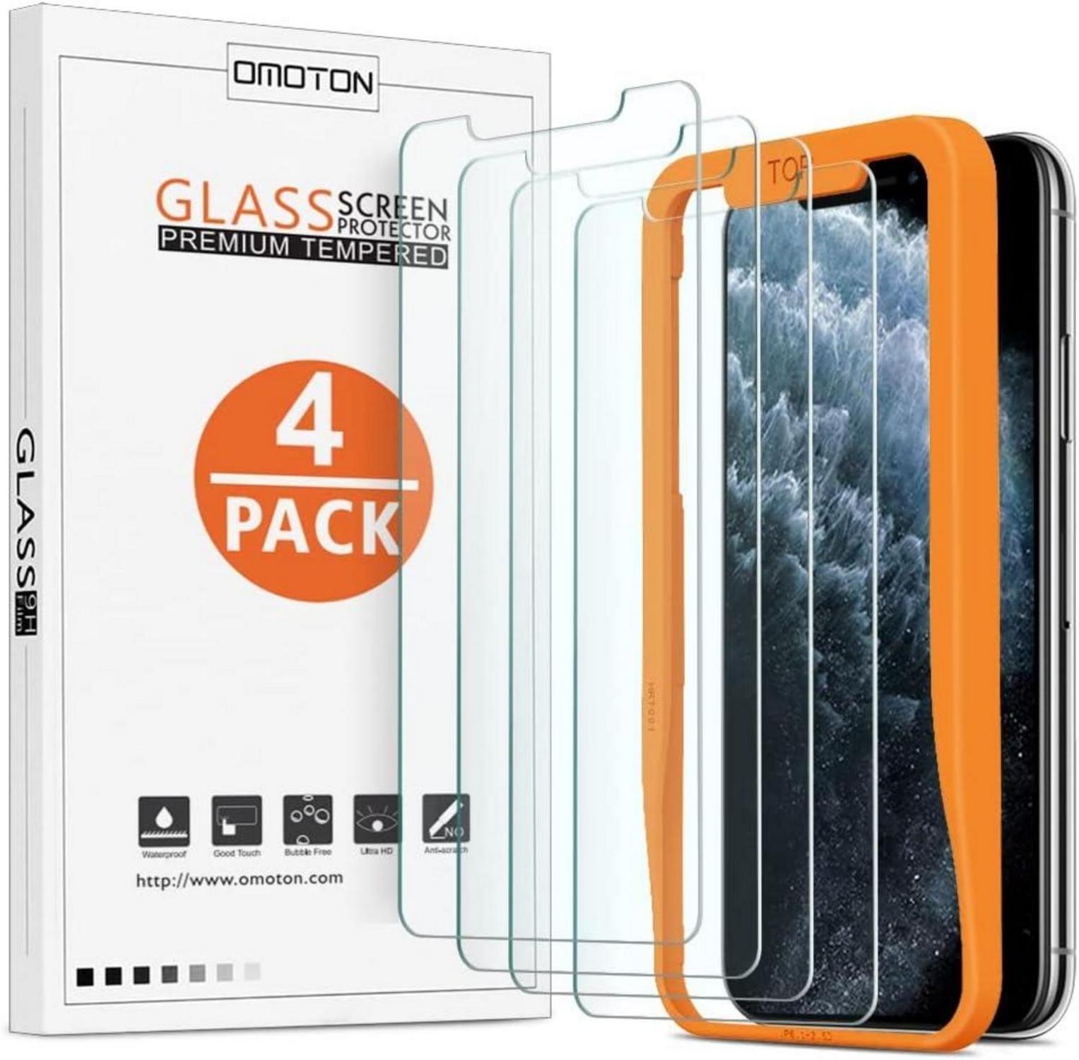 Schutzfolie für iPhone 11 Pro XS X, 4 Stück, 9H Härte, Anti-Kratzen