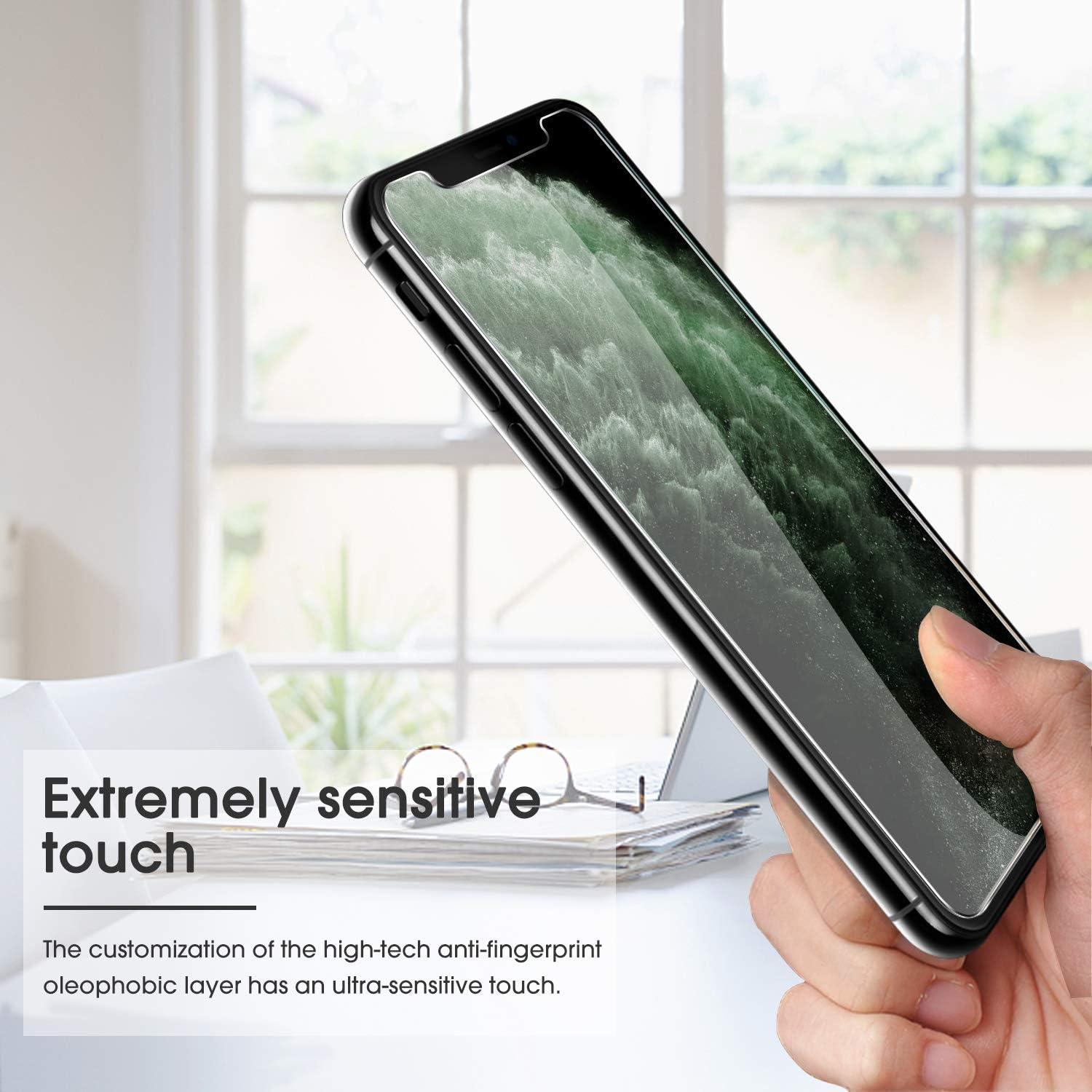Schutzfolie für iPhone 11 Pro XS X, 4 Stück, 9H Härte, Anti-Kratzen