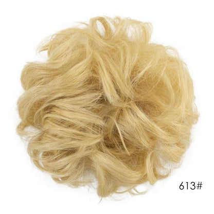 Echthaar Haargummi 100% Echthaar Haarteil in Hellbleichblond