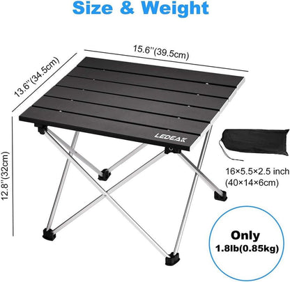 Campingtisch Aluminium Ultraleicht Klappbar Tragbar mit Tasche