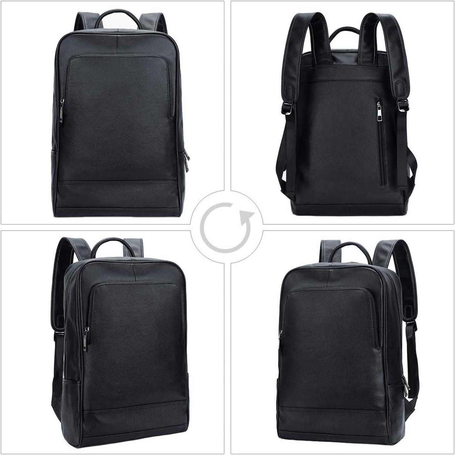 Leder Rucksack Kurierrucksack Laptoprucksack 14 Zoll Rindsleder