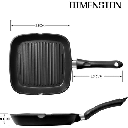 Premium Pfanne Grillpfanne 24cm Antihaft Induktionsgeeignet