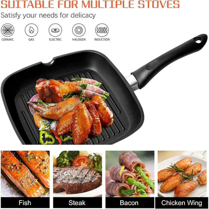 Premium Pfanne Grillpfanne 24cm Antihaft Induktionsgeeignet