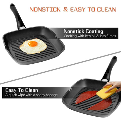 Premium Pfanne Grillpfanne 24cm Antihaft Induktionsgeeignet