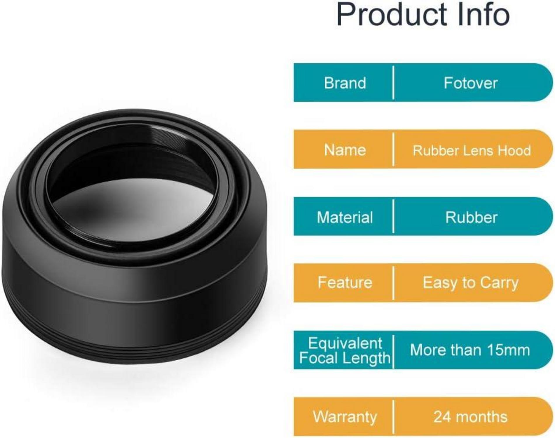 62mm Gegenlichtblende Gummi Universal Sonnenblende für Canon
