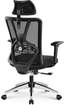 Ergonomischer Bürostuhl mit Lendenwirbelstütze, Kopfstütze & Armlehne