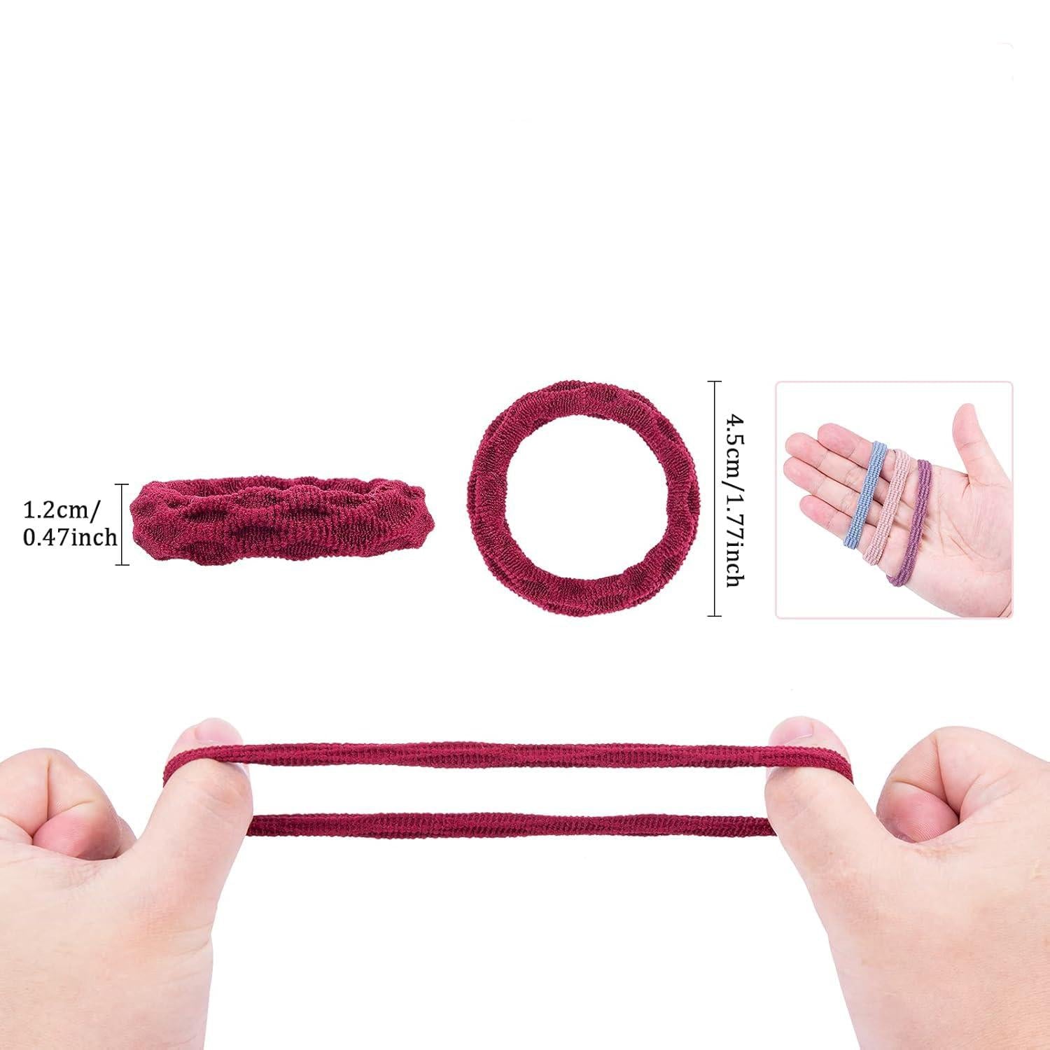 100stk Elastische Haargummis in 10 Farben - Hochwertige