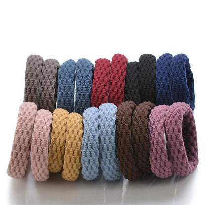 DAHI Haargummis 100stk Elastische Zopfgummis 10 farben