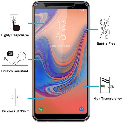 Panzer Schutzglas Samsung A7 2018, 2 Stück, 9H