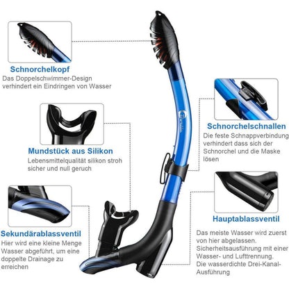 Schnorchelset mit Taucherbrille und trockenem Schnorchel