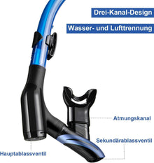 Schnorchelset mit Taucherbrille und trockenem Schnorchel