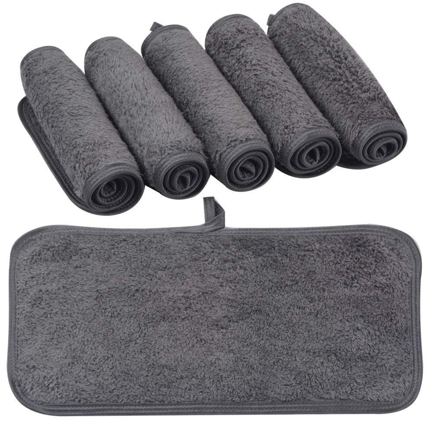 6er Set Mikrofaser Waschlappen Fusselfrei & Saugstark 15x30cm Grau
