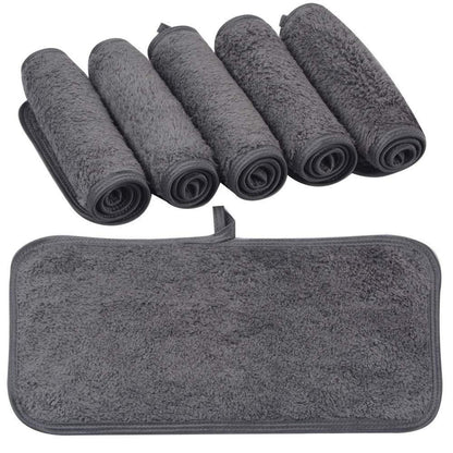 6er Set Mikrofaser Waschlappen Fusselfrei & Saugstark 15x30cm Grau