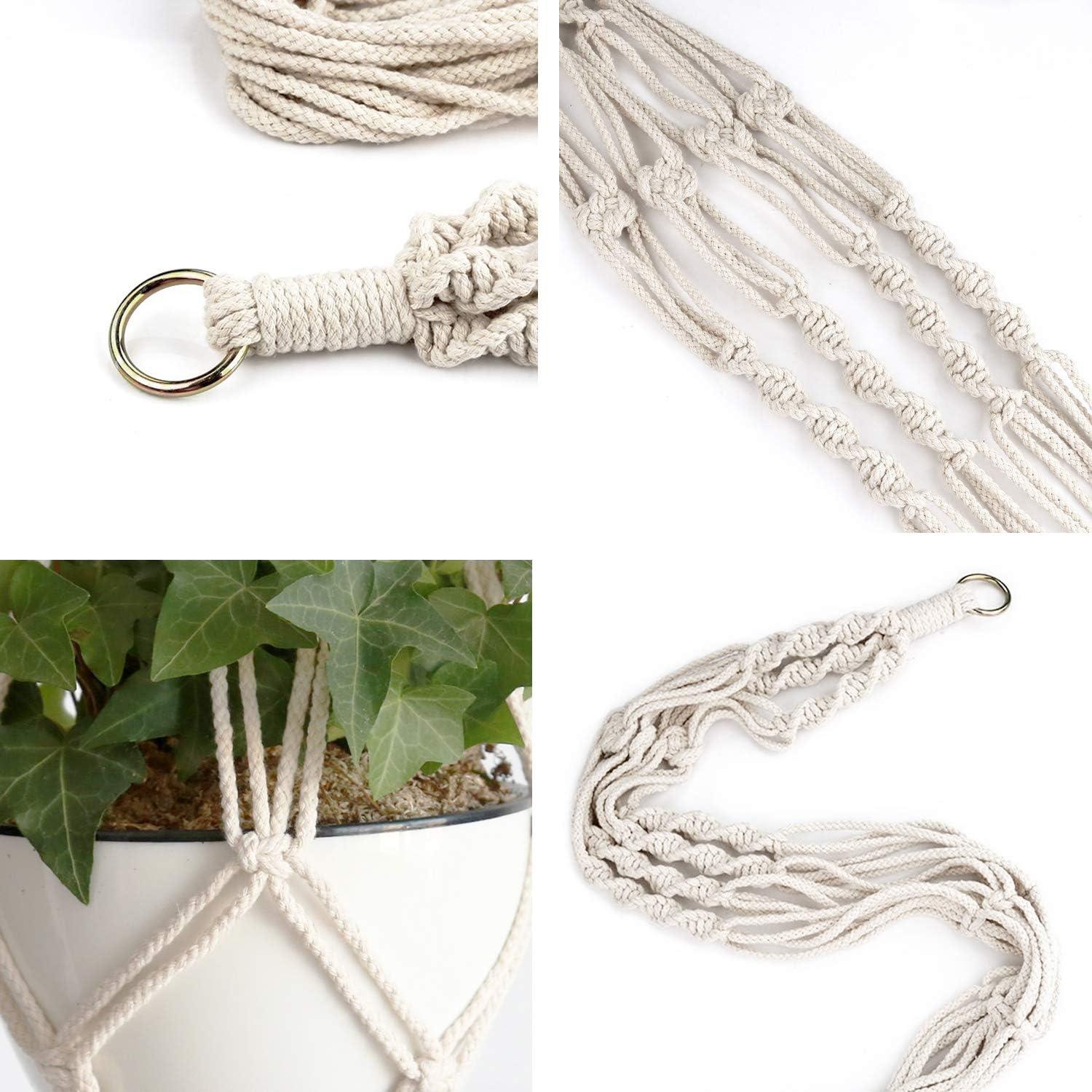 Makramee Blumenampel Set, hängend für Innen Außen, 105