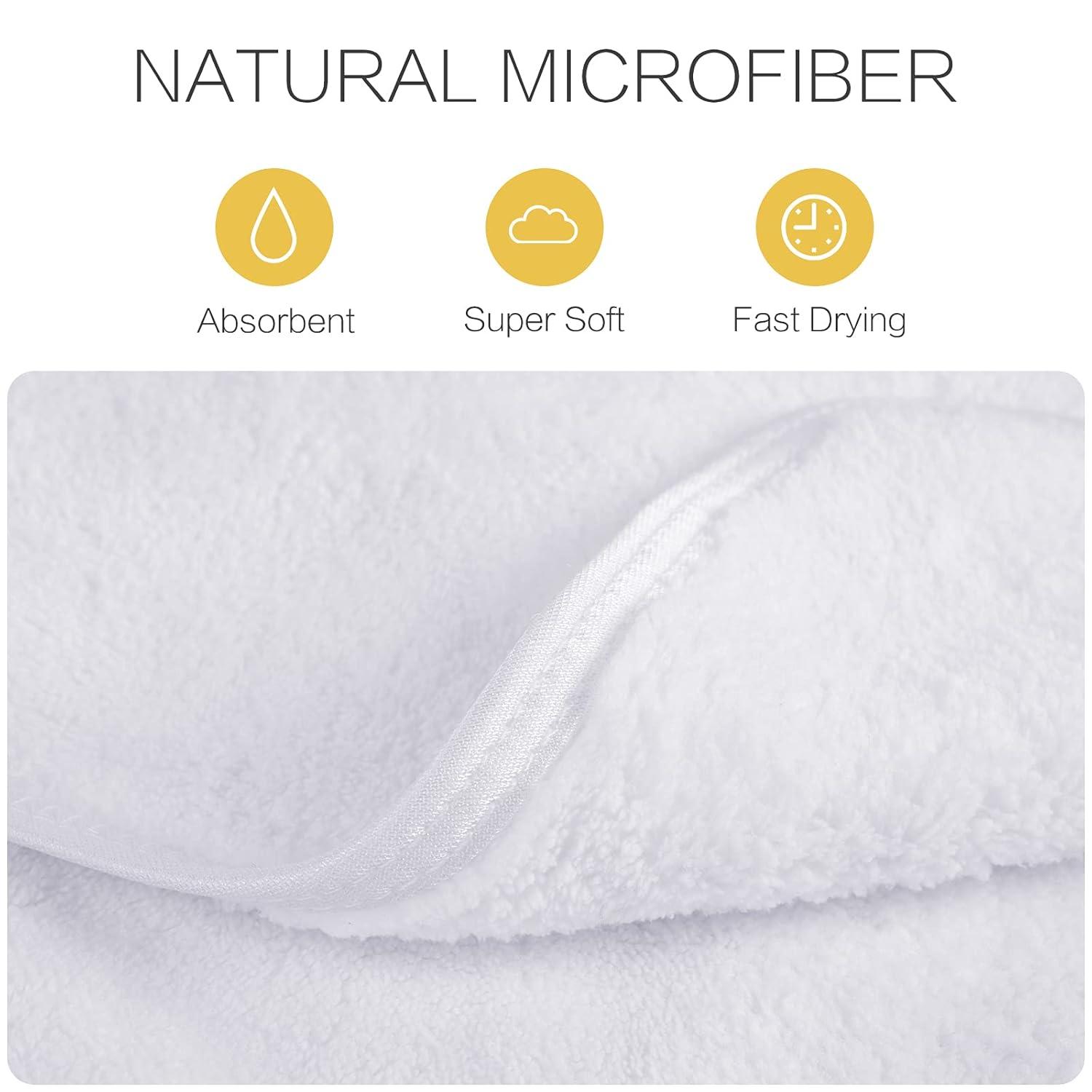 3er Pack Mikrofaser Waschlappen Make-Up Entferner Tuch weiß 15x30cm