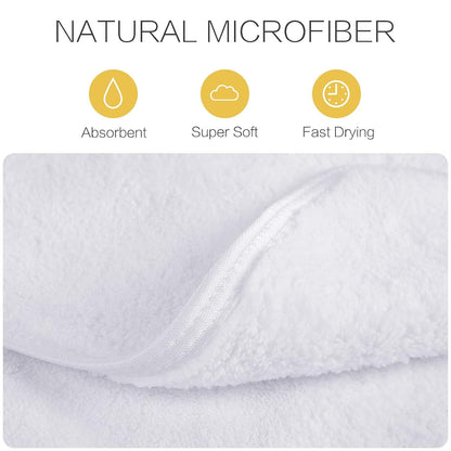 3er Pack Mikrofaser Waschlappen Make-Up Entferner Tuch weiß 15x30cm