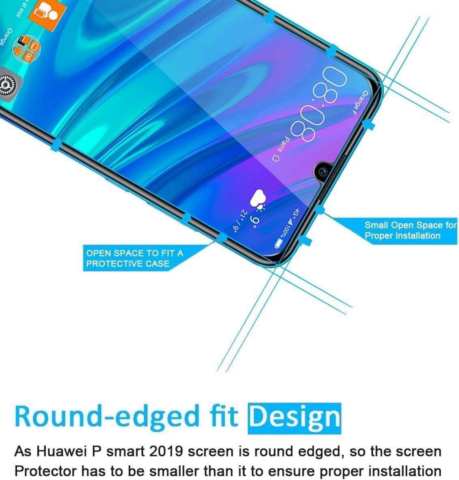 Panzer Schutz Glas 3er Set Huawei P Smart 2019 Honor 10 lite Honor 8A