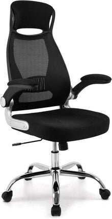 Ergonomischer Bürostuhl mit Kopfstütze, Armlehnen, Wippfunktion