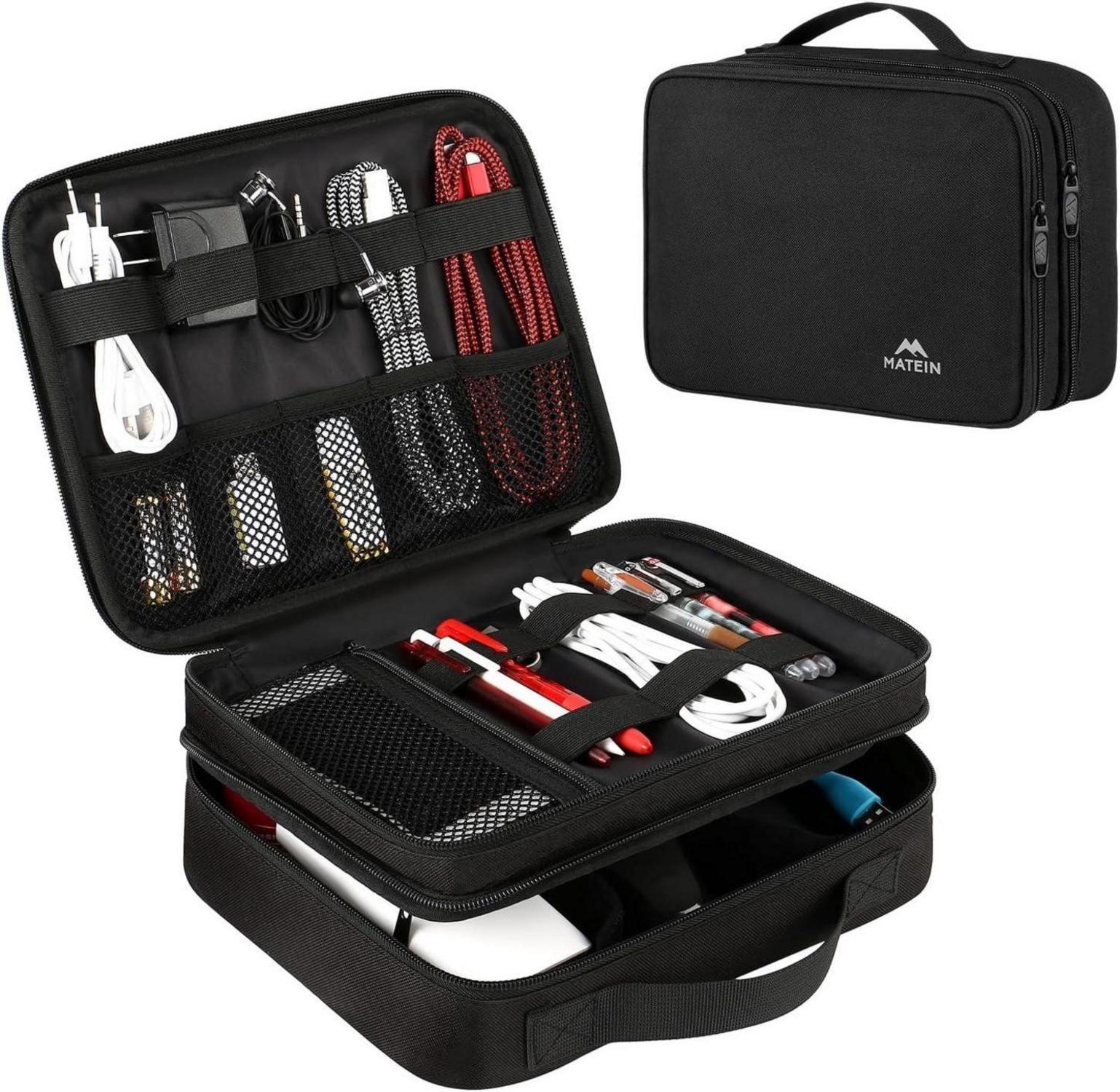 Kabeltasche Organizer 3 Schicht Kabelaufbewahrung Tech Pouch