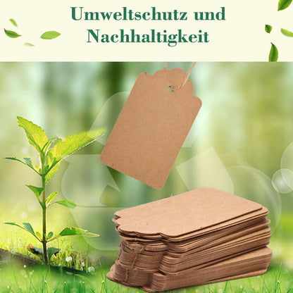 100 Stk. Geschenkanhänger Kraftpapier Tags Rechteck