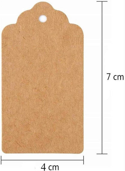 100 Stk. Geschenkanhänger Kraftpapier Tags Rechteck