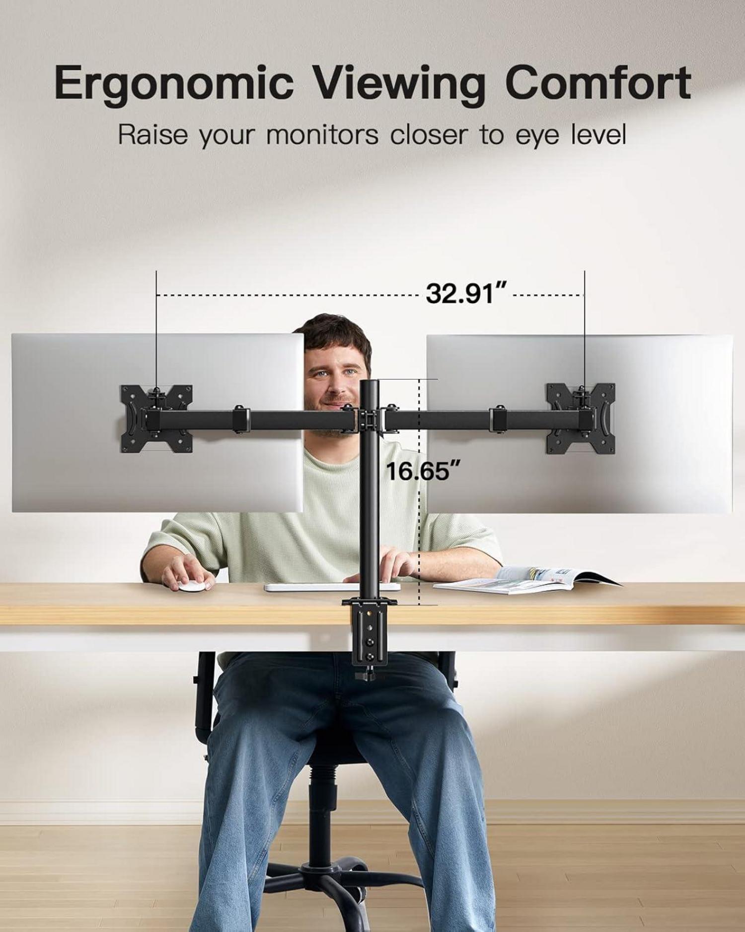 Monitor Halterung 2 Monitore für 13-30 Zoll