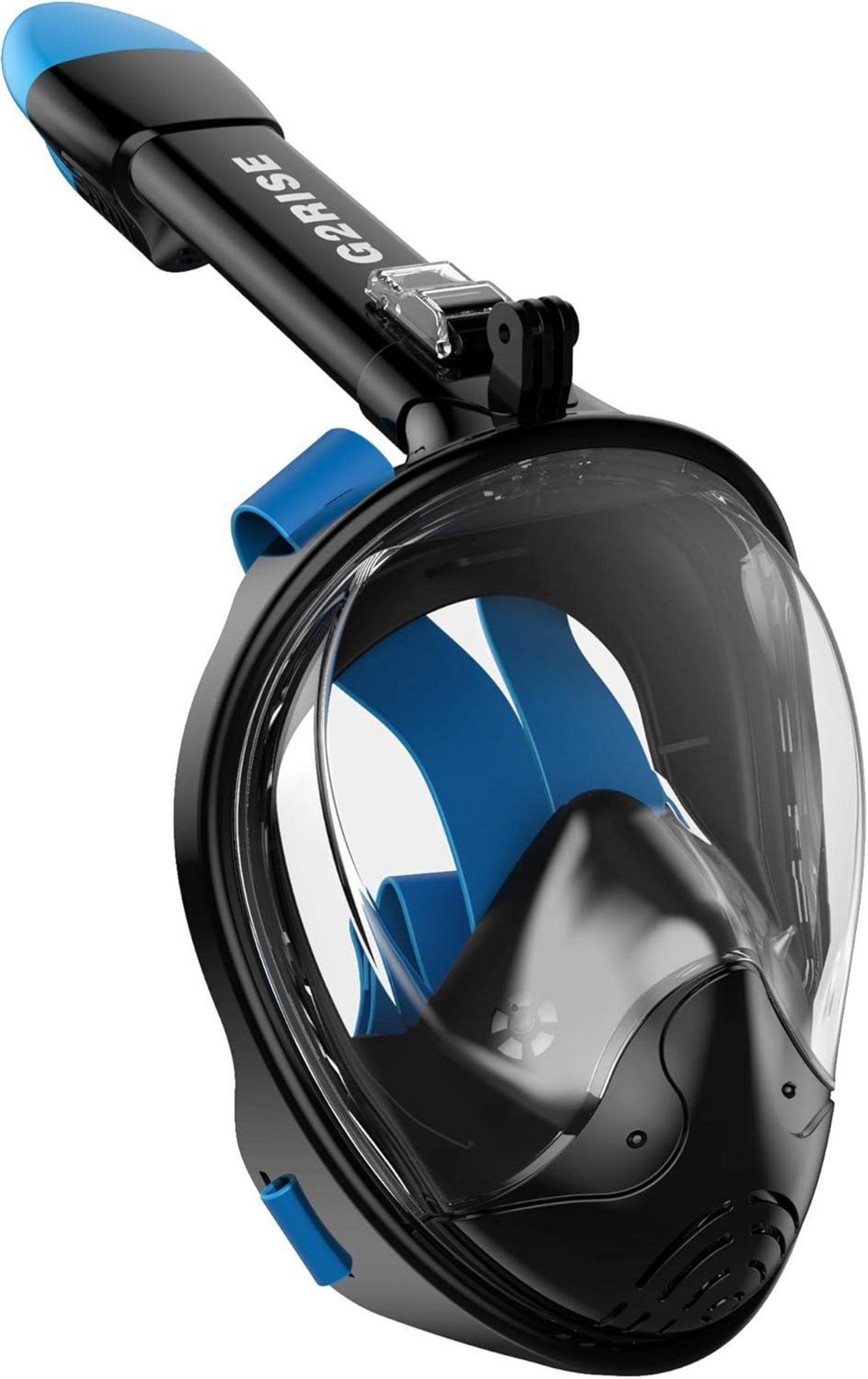 Schnorchelmaske Tauchmaske CO2-sicher Panoramablick Schwarz